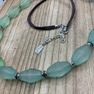 Kenneth Cole Glass Beaded Corded Necklace